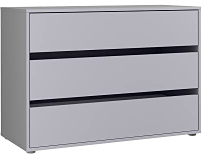 FORTE Schubladeblock mit 3 Schubladen, Holzwerkstoff, grau, 98.7 x 39.60 x 70.60 cm