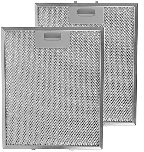 Spares2go Lot de 2 filtres en maille métallique pour hotte aspirante Smeg Argenté 300 x 250 mm