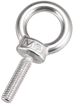 sourcing map 5Stk.Ringschraube M6 x 25mm Außengewinde 304 Edelstahl zum Aufhängen