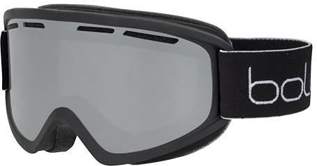 bollé - FREEZE PLUS gafas de esquí negras opacas, vermellón Chrome Negro Cat 3, gafas protectoras para la nieve, Adulto Unisex, M