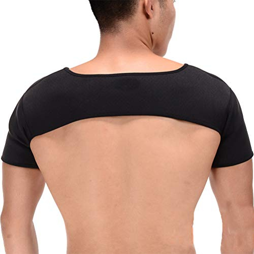 EXCEART Double Shoulder Support - Shoulder Wrap Protector Strap Brace for Outdoor Hiking Lifting Sports Pain Reliefs (Size L)