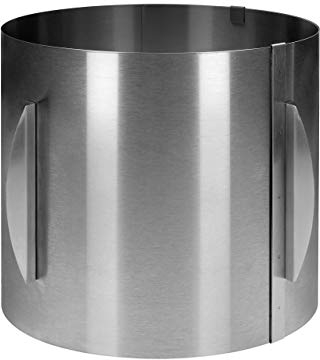 Tortenring XXL Torten-Ring Backrahmen Edelstahl rund verstellbar extra hoch 20cm