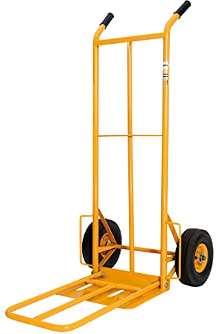 VITO Sackkarre mit Langer Ladefläche 250 kg - Transportkarre - Transport-Stapelkarre mit Luftbereifung - Stabiler Metallrahmen - Profi Handkarre - Hand Tools - VICA10