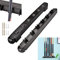 BUENTYA Billard Wandhalterung Wandqueuehalter Holz Billard Queue Halter Wandmontierter Pool Cue Wall Mounted Rack 40cm * 4,8cm * 3,3cm mit 6 Klemmen für 6 Queues Billardzubehör (Schwarz)