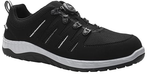 ELTEN Unisex Maddox BOA Black-Grey Low ESD S3S säkerhetsstövlar, 42 EU, svart, 42 EU