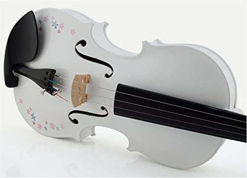 Farbige Geige Ist Für Anfänger Geeignet, Um Massivholzgeige Zu Lernen Student Violine Violinen Bausatz (Color : White 3/4)