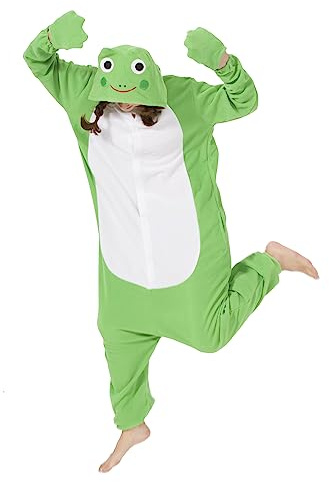 SimZoo Unisex Pyjamas Onesies Tiere Kostüm Cosplay Erwachsene Karneval Nachtwäsche Halloween Schlafanzug Fasching Einteiler