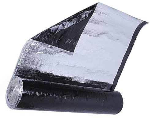 Schuppen Dachpappe Selbstklebend, Gartenhäuser Dachabdichtung Bitumen, Selbstklebende Dachfolie Dachbahn, Dachfolie Aluminium Selbstklebende Folie, für Schuppen, Carports und Mehr (Size : 1x1m)
