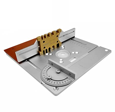 Sunydog Set mit 4 Frästisch-Einlegeplatten, Aluminiumlegierung, Holzfräsen, Flip-Board, Trimmmaschine, Gravur, Hilfswerkzeug, Holzbearbeitungsbänke