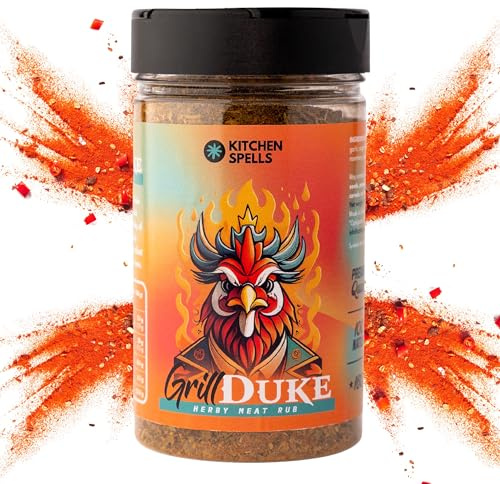 Grill Duke Chicken Rub - Herby Blend of Spices - Crafted For Amazing Chicken BBQ Dishes - Great for Beef, Pork - Meat Seasonings & Dry Spice Rub - Large Jar - 160 G