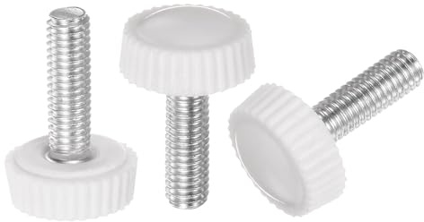 QUARKZMAN 30 st M5 x 16 mm Hane Gängad Knoppar Räfflad Skruv Tummen Åtdragning Handtag Handtag Plasthandtag Handgrepp Med Gängad Stift Vit