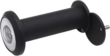 predolo Mirilla de puerta, mirilla de 220 grados con cubierta de privacidad para puerta de entrada, puertas de fibra de vidrio, puertas de metal, 45 a 75 mm negro