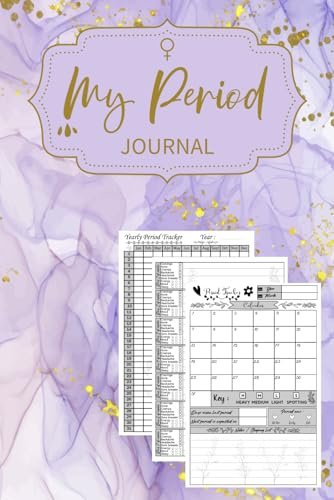 My Period Journal: Menstrual Cycle Tracker for Young Girls, Teens, and Women | Undated 4-Year Monthly Calendar Notebook (PMS Tracker & Menstruation) | Watercolor Cover Design.