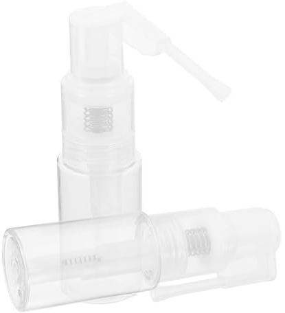 KONTONTY Sprühflasche Für Trockenpulver 35ml 2 Stück Transparente Pulversprühflaschen Aus Abs Mit Sprühdüse Pulverspender Für Körperpuder Talkumpuder Glitzer Kompakt Und Handlich Für Zuhause Unterwegs