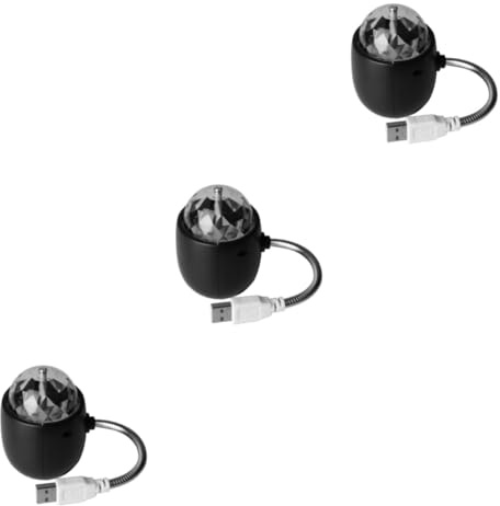 VICASKY 3pièces Lampe De Décorative Avec Stroboscope Et Lumière Blanche Lampe De Lecture Usb Portable Pour Et Noir Rgb
