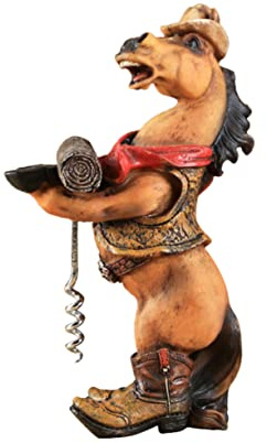 CIYODO Tire-bouchon Style Cowboy Western Forme Cheval en Résine Ouvre-bouteille Design Compact et Décoratif Présent Pratique et Robuste pour Usage Domestique