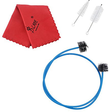 Solinder Trompete Pflege Reinigung Pflege Set Set Mundstück Bürste Ventil Bürste Flexible Schlangenbürste inkl. Reinigungstuch
