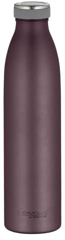 THERMOcafé by THERMOS TC BOTTLE burgundy mat 0,75l, Isolierflasche aus Edelstahl, kohlensäurefest, 12h heiß 24h kalt, Auslaufsicher, für Schule, Unterwegs & Büro