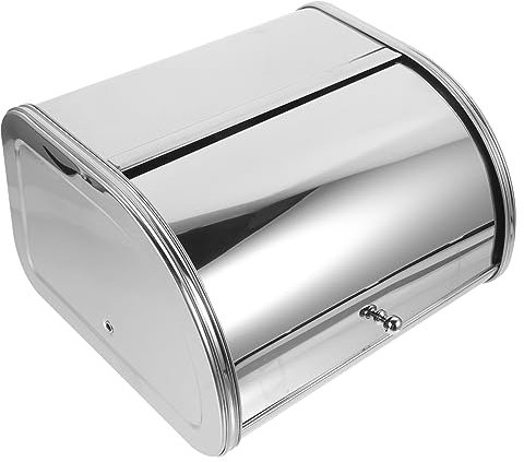 COLLBATH Metal Bread Box with Lid Bread Bin for Kitchen Countertop Rust-resistant Storage Container Suitable for Home Bakery and Pastry Keeping