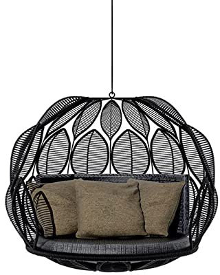 Rattan Hängematte Schaukel Stuhl mit Ständer für Garten Balkon Indoor Outdoor Doppel Hängemöbel