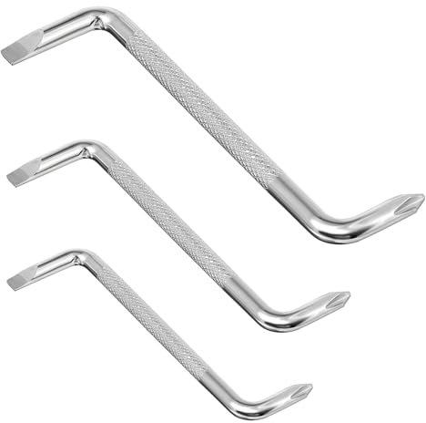 Set di 3 cacciaviti offset, set di cacciaviti a testa con design a Z, a doppia testa per testa piatta, kit di cacciaviti a testa piatta per spazi ristretti e applicazioni versatili