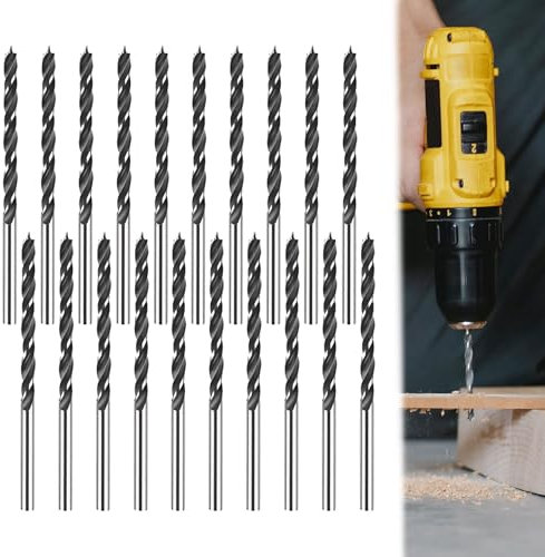 3mm Wood Drills Bits,20PCS 3mm HSS Silvery Cobalt Jobber Drill Bit Set For Stainless Steel,Small Brad Point Drill Bits,Professional Clean and Efficient Drilling Carbon Steel Drills Bit for Woods