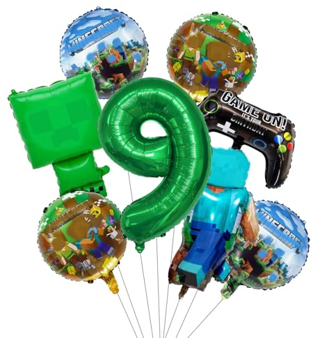 8 Kinder Geburtstag Party Deko,9 Jahre alt Geburtstagsdeko Jungen,Kindergeburtstag Deko, Birthday Party Supplies für Kindergeburtstag