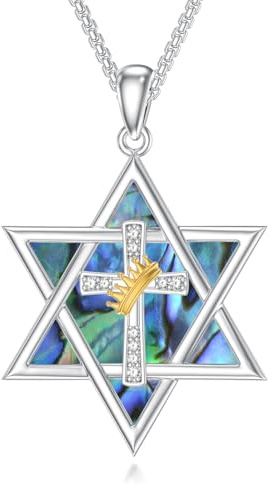 ROMANTIC WORK Davidsstjärna kedja 925 sterlingsilver judenstjärna hänge halsband mage david berlock Yhvh Yhwh Jehovah Yahweh hebreiskt halsband judiskt israel smycken presenter för män kvinnor