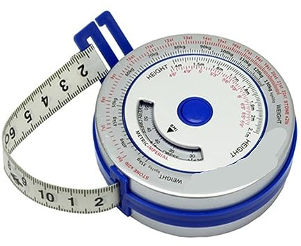 JINGYAN Metri a nastro Tape Measure Body Mass Index Push-button Retractable Locking Calculator