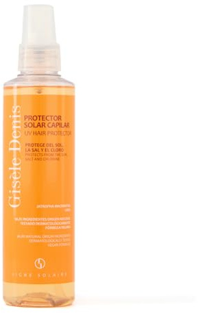 GISÈLE DENIS - Protecteur solaire capillaire 200 ml en spray - Soin des cheveux, cheveux lisses et bouclés, vitamine E et pépins de raisin, protecteur des cheveux, nourrit, répare et hydrate