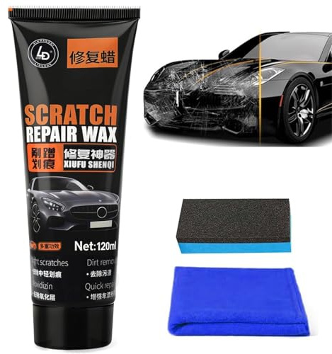 Kratzer Entferner Auto, Autolack-Polierpaste 120g mit Wischtuch und Schwamm, Car Scratch Remover, Autopolitur Kratzer Entfernen Wach Für Cars Verschiedene Oberflächen