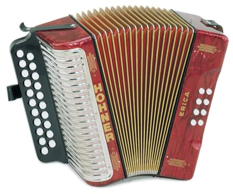 Hohner Accordions Erica AD Two-Row Accordion (Pearl Red)