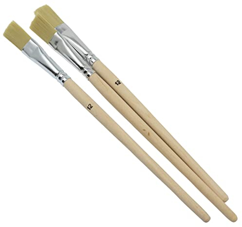 BIG-SAM Borstenpinsel | in verschiedenen Größen: 2, 4, 6, 8, 10, 12, 14, 16, 18 oder 20 | Einzeln oder in Sets: 1, 3 oder 12 Pinsel | für Wassr-, Acryl- oder Ölfarben geeignet (3,12)