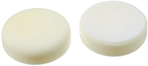ALCLEAR 558030H Schleifpad, Auto Polierschwämme Polierschwamm, hart, Durchmesser: 80x25 mm, weiß, 2er Set, Polierpad polieren Pad Schwamm Polierschaum f. Poliermaschine