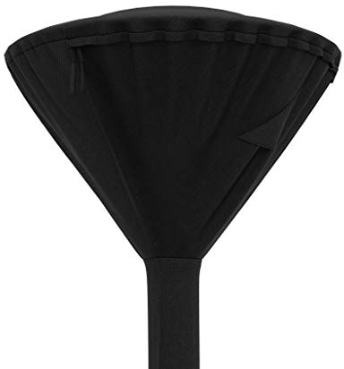Amazon Basics Housse ronde imperméable pour chauffage de terrasse - Convient pour des dimensions de 0,9 x 0,9 x 2,4 m (L x l x H), noir