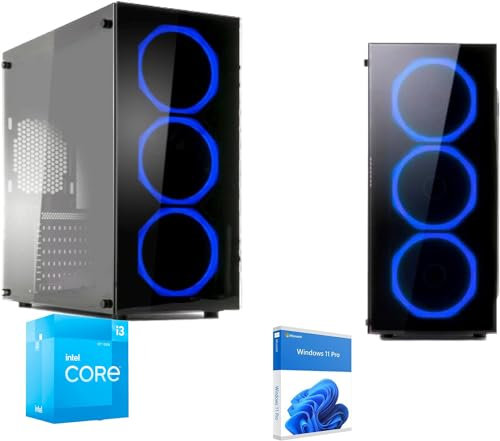 Pc Computer Quad Core I3 12100 4,3Ghz 4 Core, Ram 16Gb Ddr4 3200mhz,Ssd M2 Nvme 500Gb,Grafica Uhd 730,Wifi,Hdmi,Windows 11 Pro, Fisso Assemblato Ufficio, Casa Completo