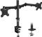 BONTEC Dual Monitor Stand for 13-27 inch LCD LED Screen, Tilt Swivel Rotation Double Arm PC Computer Monitor Arm up to 8kg, VESA Dimensions: 75x75-100x100mm