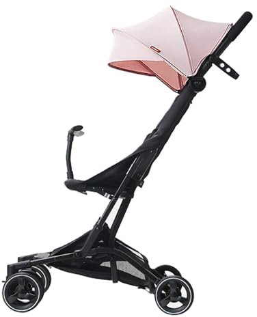 Passeggino Leggero Compatto, portata Pieghevole e Piccolo, Reclinabile, 6 mesi-22 Kg, Passeggino da viaggio aereo BEBE2LUXE PIKO (Rosa)