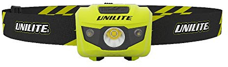 Unilite PS-HDL2 Helmet Mountable High Power CREE LED Head Torch | 200 Lumen | 3 x AAA Batteries Included | 5 to 120 Hours Run Time | Free Car Air Freshener