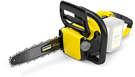 Kärcher 18 V Motosierra CNS 18-30, longitud de espada: 30 cm, lubricación de cadena automática, protección antirretroceso, máx. 35-70 cortes, compatible con batería 18 V Kärcher, batería no incluida