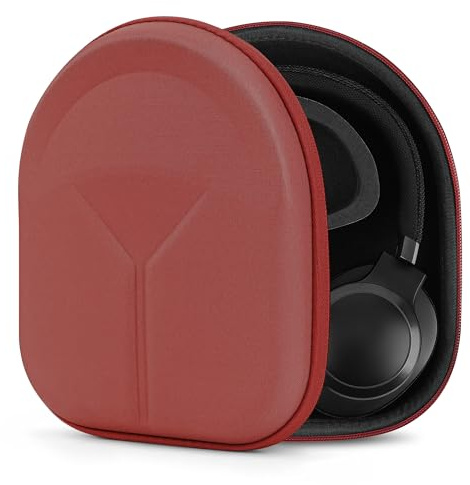 Geekria Shield Headphones Case Compatible with JBL Tune 770NC, Tune 720BT, Live 650BT, Tour ONE M3, Replacement Hard Shell Travel Carrying Bag with Cable Storage (Red)