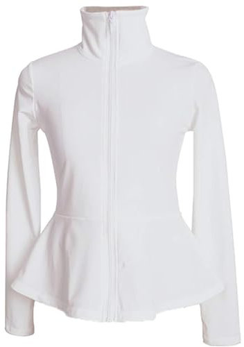 LIUHUO Eiskunstlaufrock, Mädchen, Jacken, Weiß, Eislaufkleid, Training, Damen, Teenager, Wettkampf-Outwear