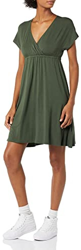 Amazon Essentials Surplice damklänning (finns i plusstorlek), mörk oliv, X-Large
