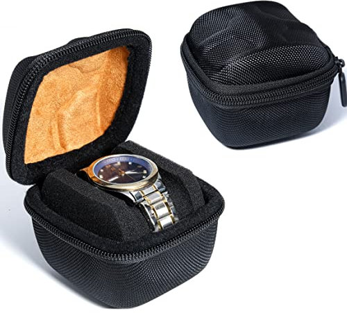 AUKURA Uhrenetui für Reisen und Aufbewahrung (1 Fach aus Mikrofaser)