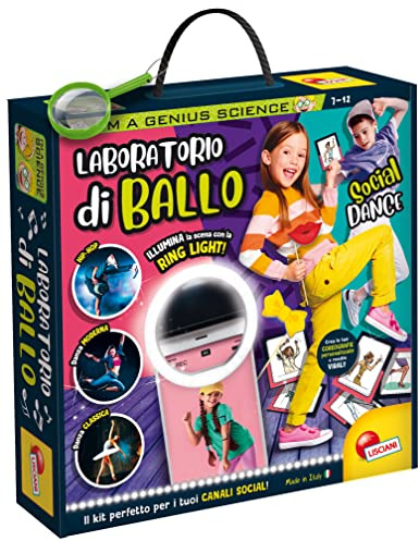Lisciani Giochi - I'm a Genius Tanzwerk, Social Dance, tragbares Ringlicht, Selfie Stick Silhouette, Mehrfarbig, 97357