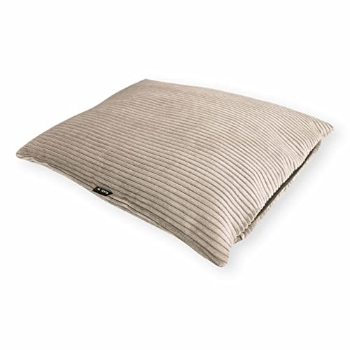 4L Textil ZOE Weiches und Kuscheliges Hundebett für Grosse Hunde, Bezug und Reißverschluss, Waschbar (100x80 cm, Latte (Streifen))