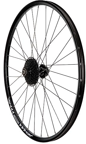 REDONDO 27,5 Zoll Hinterrad Laufrad Hohlkammer Felge Schwarz Disc + 7-Fach Kassette