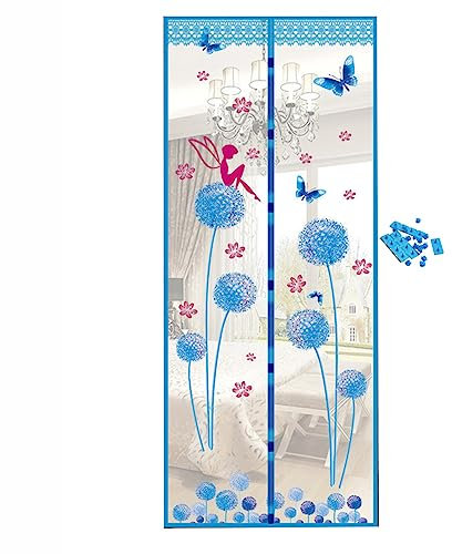 51buyoutgo Door Screens for Keeping Out Flies, Double Magnetic Fly Screens for Patio, French Insect Doors Net Curtain Mesh Cover with Magnets 90 * 210 cm