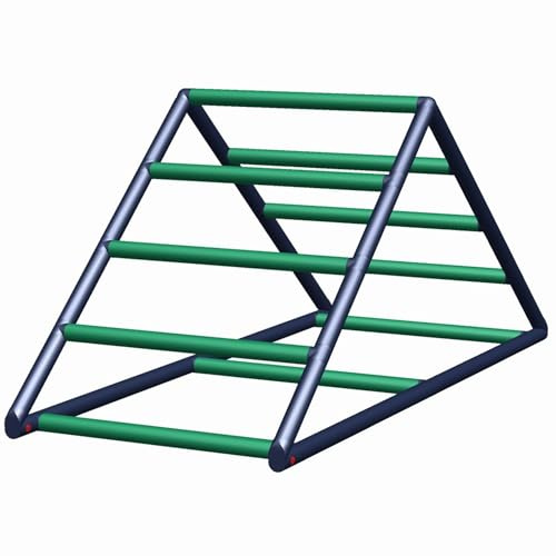 move and stic Sport Fit 1 - Kinder Hindernisparcours Motorik Kletterleiter titangrau/grün 0623