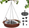 Begonia Bain d'oiseaux Suspendu, mangeoire à Oiseaux à Suspendre, Station d'alimentation pour Oiseaux avec Crochet à Suspendre, mangeoire à Oiseaux, Bain d'oiseaux pour Jardin extérieur, Cour, Terras
